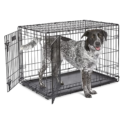 Cage pliante à porte double en métal